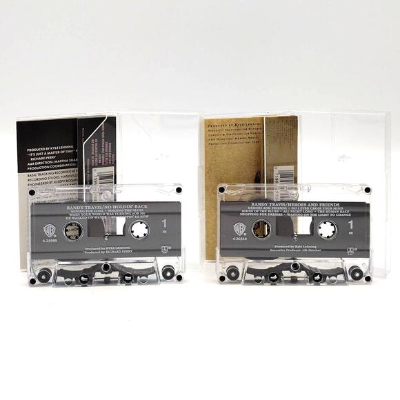 Randy Travis Cassette Tape Lot No Holdin' Back Heroes & Friends WB Untested - Picture 2 of 2